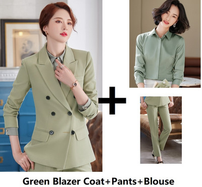 Kiváló minőségű szövet meleg téli formális egyenruha minták nadrágkosztümök nadrágokkal és kabátokkal Kabát Professzionális OL stílusú blézer szett