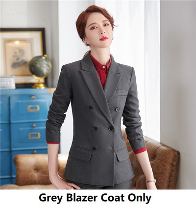 Kiváló minőségű szövet meleg téli formális egyenruha minták nadrágkosztümök nadrágokkal és kabátokkal Kabát Professzionális OL stílusú blézer szett