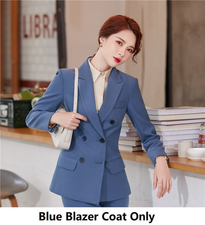 Kiváló minőségű szövet meleg téli formális egyenruha minták nadrágkosztümök nadrágokkal és kabátokkal Kabát Professzionális OL stílusú blézer szett