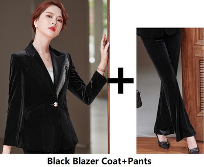 Kiváló minőségű szövet őszi téli formális egyenruha minták nadrágkosztümök nadrággal és kabátokkal Kabát Professzionális OL stílusú blézer szett