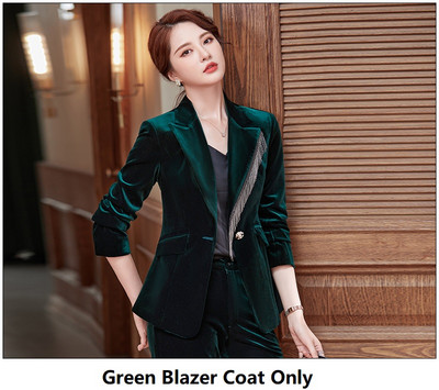 Kiváló minőségű szövet őszi téli formális egyenruha minták nadrágkosztümök nadrággal és kabátokkal Kabát Professzionális OL stílusú blézer szett