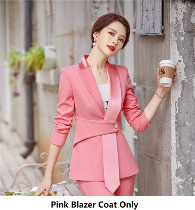 Oversize 5XL Elegáns kék női irodai munkaruházat blézerek öltönyök kiváló minőségű szövet őszi téli professzionális OL nadrágkosztümök