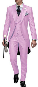 Testreszabott, hosszú férfi öltönyök, karcsú, 3 darabos üzleti szmokingok Terno Masculino vőlegény esküvői bál estélyi blézer dzseki+mellény+nadrág