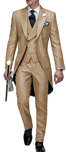 Testreszabott, hosszú férfi öltönyök, karcsú, 3 darabos üzleti szmokingok Terno Masculino vőlegény esküvői bál estélyi blézer dzseki+mellény+nadrág