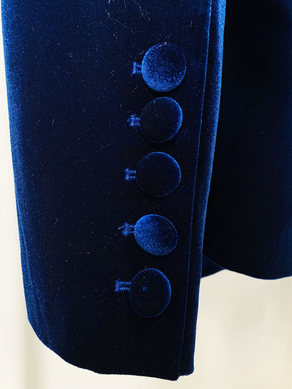 KIVÁLÓ MINŐSÉG A legújabb, 2022. őszi, téli tervezői öltöny szett női egygombos bársonyos blézer flare nadrágkosztüm, elegáns női hölgy