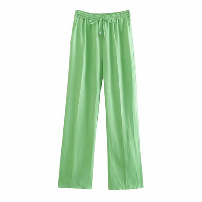 PSEEWE szett női 2 darabos elegáns rózsaszín blézer női elegáns széles szárú nadrág szettek üzleti irodai alkalmi zöld blézerruha