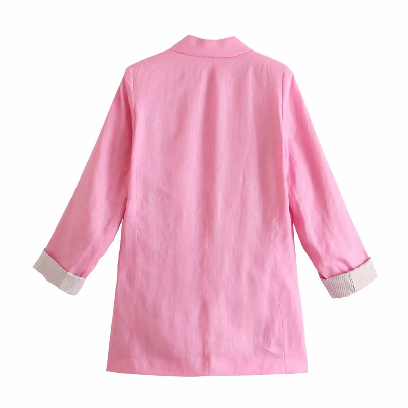 PSEEWE szett női 2 darabos elegáns rózsaszín blézer női elegáns széles szárú nadrág szettek üzleti irodai alkalmi zöld blézerruha