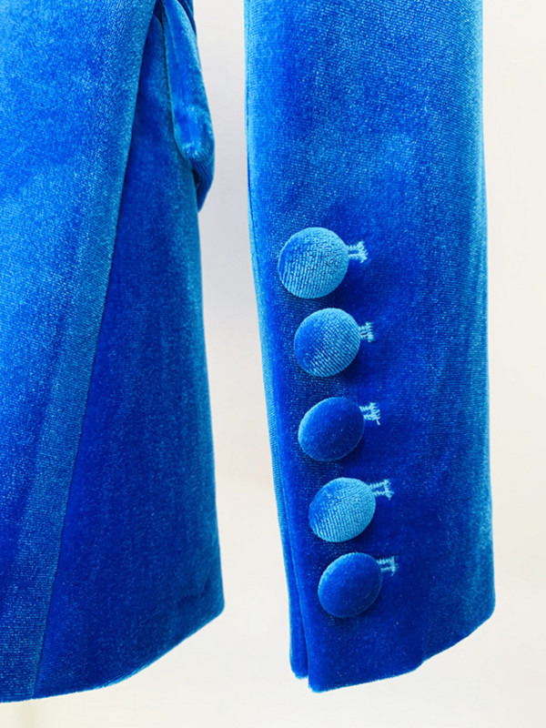 HIGH STREET New Fashion 2022 Designer 2 részes készletek blézer dzseki női fém oroszlángombos, egysoros nadrág külső kabát