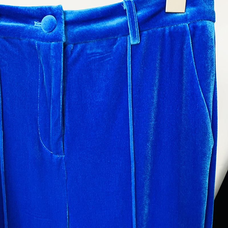 HIGH STREET New Fashion 2022 Designer 2 részes készletek blézer dzseki női fém oroszlángombos, egysoros nadrág külső kabát