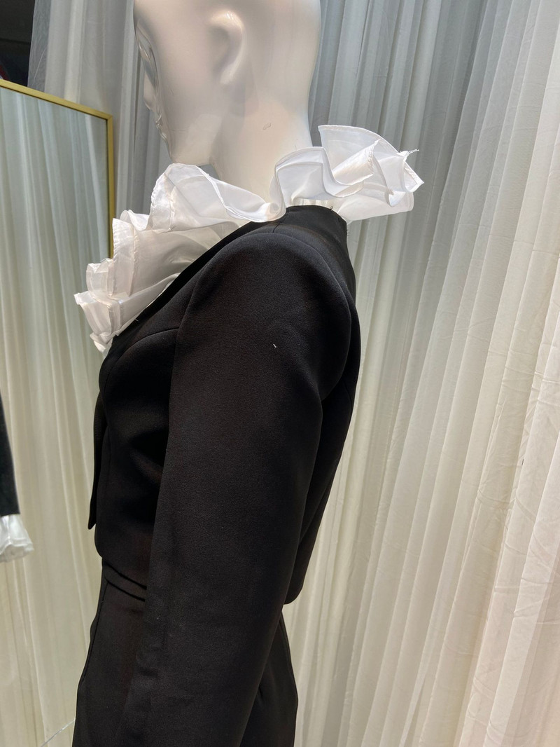 Őszi fekete kétrészes szoknya szett női koreai divatos vintage blézer öltöny szett Női alkalmi luxus elegáns szoknya ruhák 2022 új