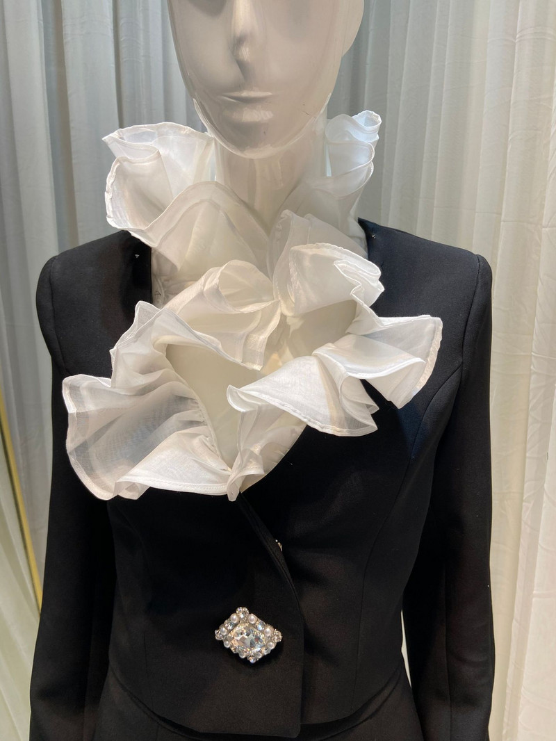 Őszi fekete kétrészes szoknya szett női koreai divatos vintage blézer öltöny szett Női alkalmi luxus elegáns szoknya ruhák 2022 új