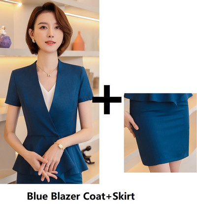 Női kétrészes öltöny blézer és nadrágok és szoknya nőknek Karrierinterjú OL Stílusok Professzionális dzsekik Kabát nadrágkosztümök
