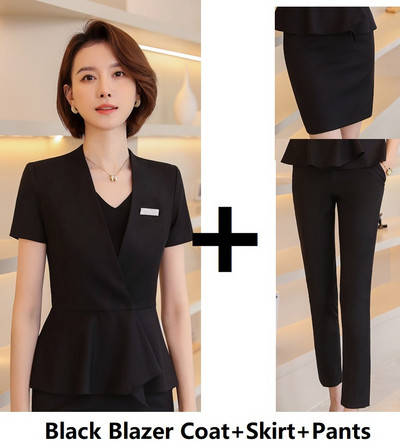 Női kétrészes öltöny blézer és nadrágok és szoknya nőknek Karrierinterjú OL Stílusok Professzionális dzsekik Kabát nadrágkosztümök