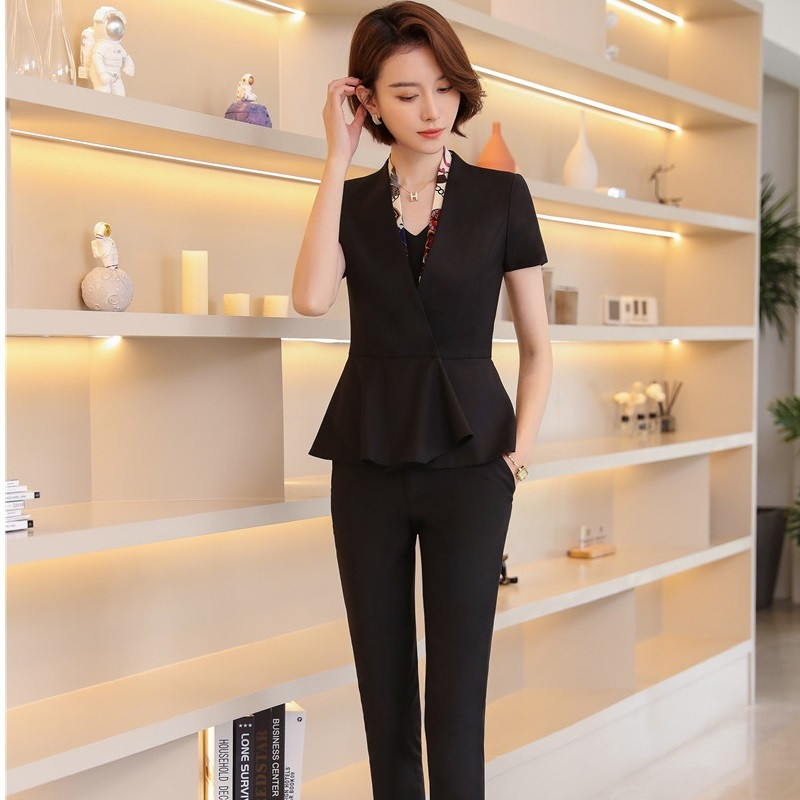 Női kétrészes öltöny blézer és nadrágok és szoknya nőknek Karrierinterjú OL Stílusok Professzionális dzsekik Kabát nadrágkosztümök