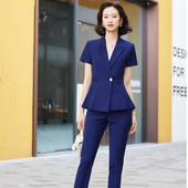 2021-es női 2 részes szett öltöny blézer és nadrágok és szoknya nőknek Karrierinterjú OL Styles Professzionális blézerek Kabát nadrágkosztümök