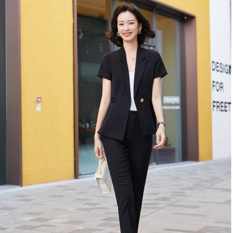 2021-es női 2 részes szett öltöny blézer és nadrágok és szoknya nőknek Karrierinterjú OL Styles Professzionális blézerek Kabát nadrágkosztümök
