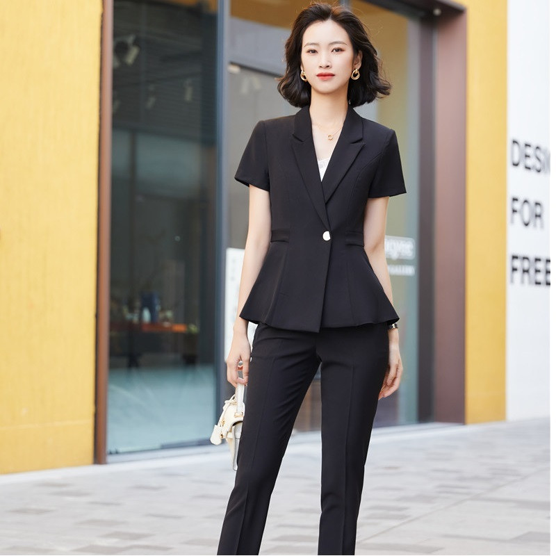 2021-es női 2 részes szett öltöny blézer és nadrágok és szoknya nőknek Karrierinterjú OL Styles Professzionális blézerek Kabát nadrágkosztümök