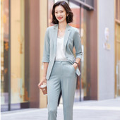 Új, 2021-es női 2 részes szett öltöny blézer és női nadrág Karrierinterjú OL Stílusok Professzionális blézerek Kabát nadrágkosztümök