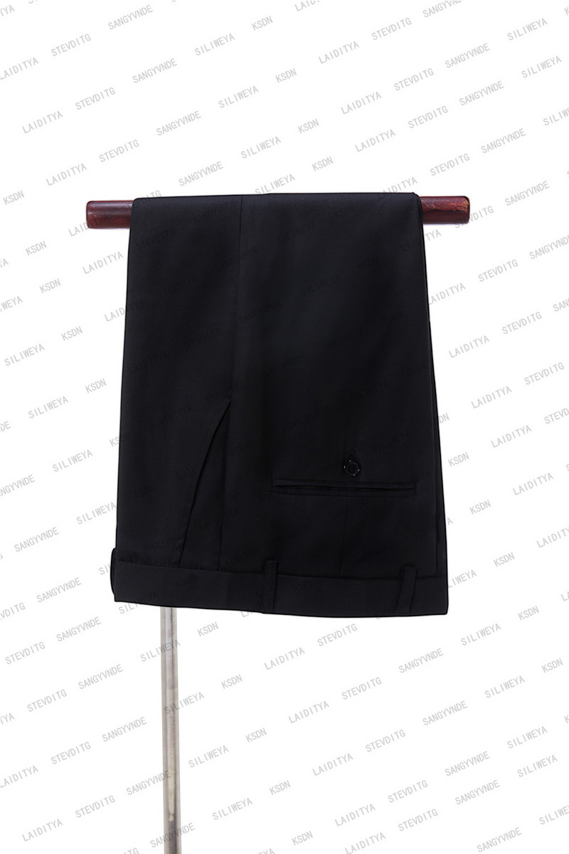 2023-as új érkezés fekete jacquard virágos szmoking öltönyök férfiaknak esküvői karcsú úri dzsekik nadrággal 2 részes férfi jelmez