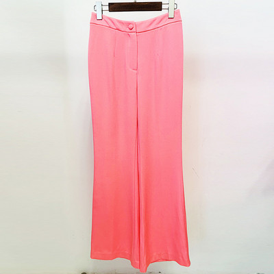 2 részes szett női ruhák szolid rózsaszín kabát kétsoros blézer és szabott nadrág szett elegáns irodai női öltöny őszi tél