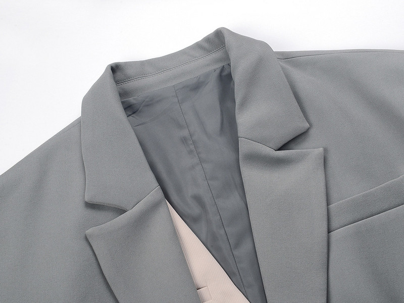 2021. ősz, 2 részes szettek Női blézerek széles szárú nadrágok divatos kabátok Alkalmi utcai ruházat Elegáns irodai női öltönyünk koreai stílusban