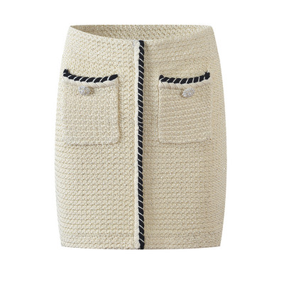 Koreai divat 2 részes szettek Női ruhák tavaszi nyár Elegáns O-nyakú, hosszú ujjú, kötött kardigán+mini szoknyák, kétrészes szett