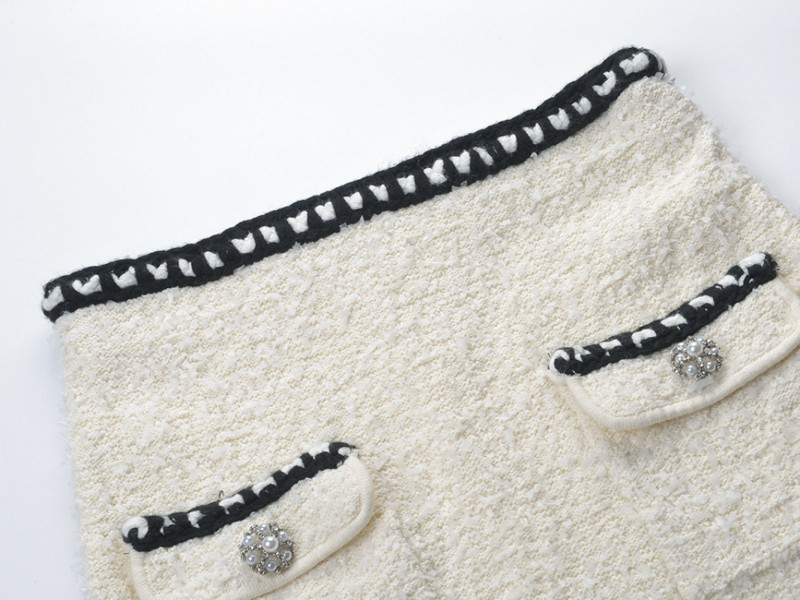 Divatos kétrészes szettek Női ruhák Elegáns pulóver Kardigánok Hosszú ujjú Mini szoknya Kötött Crop felsők Fehér öltöny Koreai Hölgy