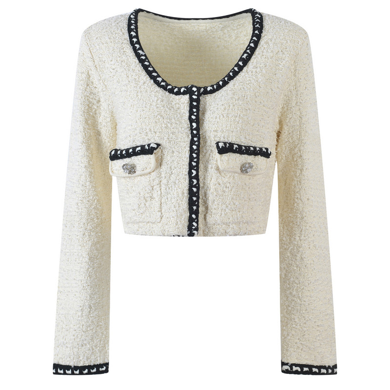 Divatos kétrészes szettek Női ruhák Elegáns pulóver Kardigánok Hosszú ujjú Mini szoknya Kötött Crop felsők Fehér öltöny Koreai Hölgy