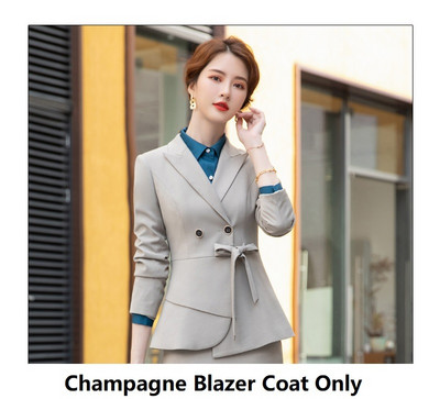 Kiváló minőségű szövet tavaszi őszi formális női öltönyök OL stílusok női irodai professzionális blézer nadrág szett nadrágkosztüm