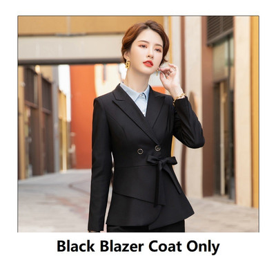 Kiváló minőségű szövet tavaszi őszi formális női öltönyök OL stílusok női irodai professzionális blézer nadrág szett nadrágkosztüm