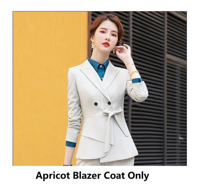 Kiváló minőségű szövet tavaszi őszi formális női öltönyök OL stílusok női irodai professzionális blézer nadrág szett nadrágkosztüm