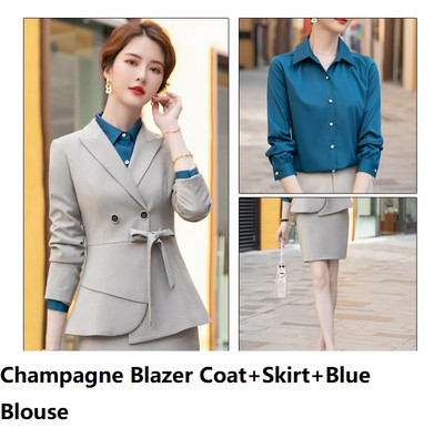 Kiváló minőségű szövet tavaszi őszi formális női öltönyök OL stílusok női irodai professzionális blézer nadrág szett nadrágkosztüm
