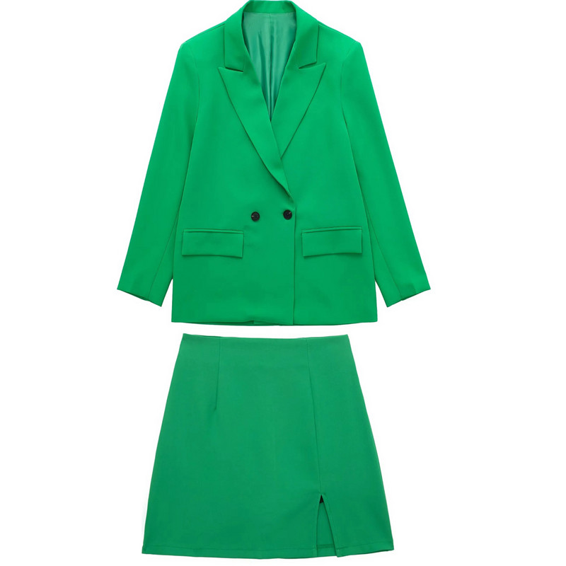 női kétrészes ruhák 2022 alkalmi irodai szoknya szettek női dolgozó irodai szoknya két darabból álló női blézer szettek
