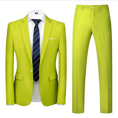 2022 Royal Blue Tuxedo 2 részes férfi esküvői party formális blézerkabát és nadrág mellény nagy méretű S-6XL férfi öltönyök fekete szürke piros