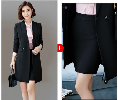 Női üzleti nadrágok öltönyök női irodai viselet női hosszú blézer öltöny formális 2 részes szett nadrág lakosztály őszi