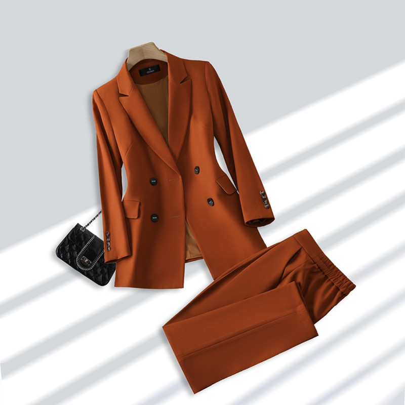 Koreai cpiece szett női öltönyök tavaszi elegáns, teljes ujjú flitteres blézer nadrág női irodai konjuntos női kabát és nadrág