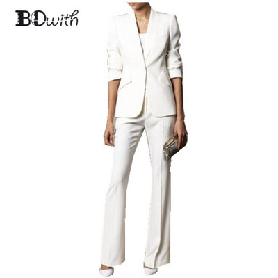 Királykék női nadrág szett Női nadrágkosztüm Munkanadrág öltöny OL női blézer (kabát + nadrág) női öltöny szett buli