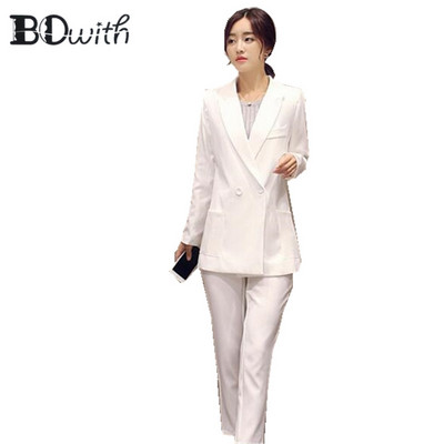 Királykék női nadrág szett Női nadrágkosztüm Munkanadrág öltöny OL női blézer (kabát + nadrág) női öltöny szett buli