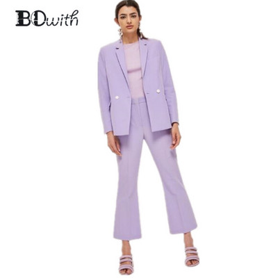 Királykék női nadrág szett Női nadrágkosztüm Munkanadrág öltöny OL női blézer (kabát + nadrág) női öltöny szett buli