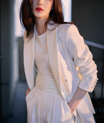 Királykék női nadrág szett Női nadrágkosztüm Munkanadrág öltöny OL női blézer (kabát + nadrág) női öltöny szett buli