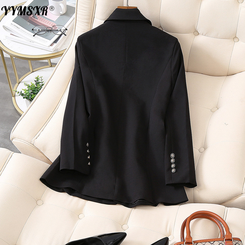 Professzionális női öltöny nadrág Kétrészes öltöny őszi és télen új, kiváló minőségű fekete női blézer alkalmi nadrág