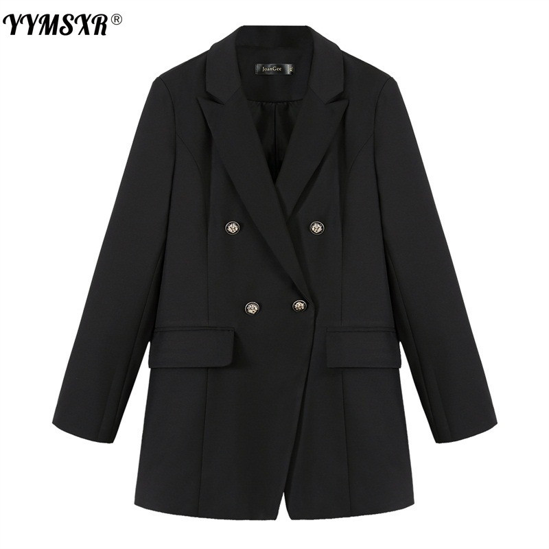 Professzionális női öltöny nadrág Kétrészes öltöny őszi és télen új, kiváló minőségű fekete női blézer alkalmi nadrág