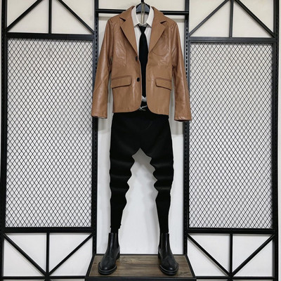 Férfi blézer öltöny nadrág szett Férfi Slim Fit báli ruha Üzleti blézer férfi dzseki nadrággal, kétrészes fekete készletek