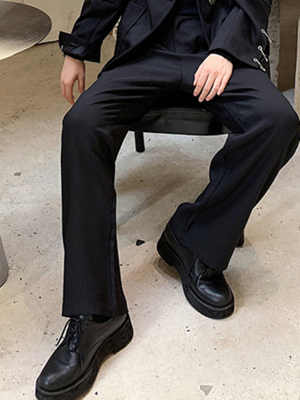 IEFB őszi tél személyre szabott dizájn vasgyűrű dekoráció borvörös öltöny 2023 új koreai divat egyszínű férfi luxus 9A5225