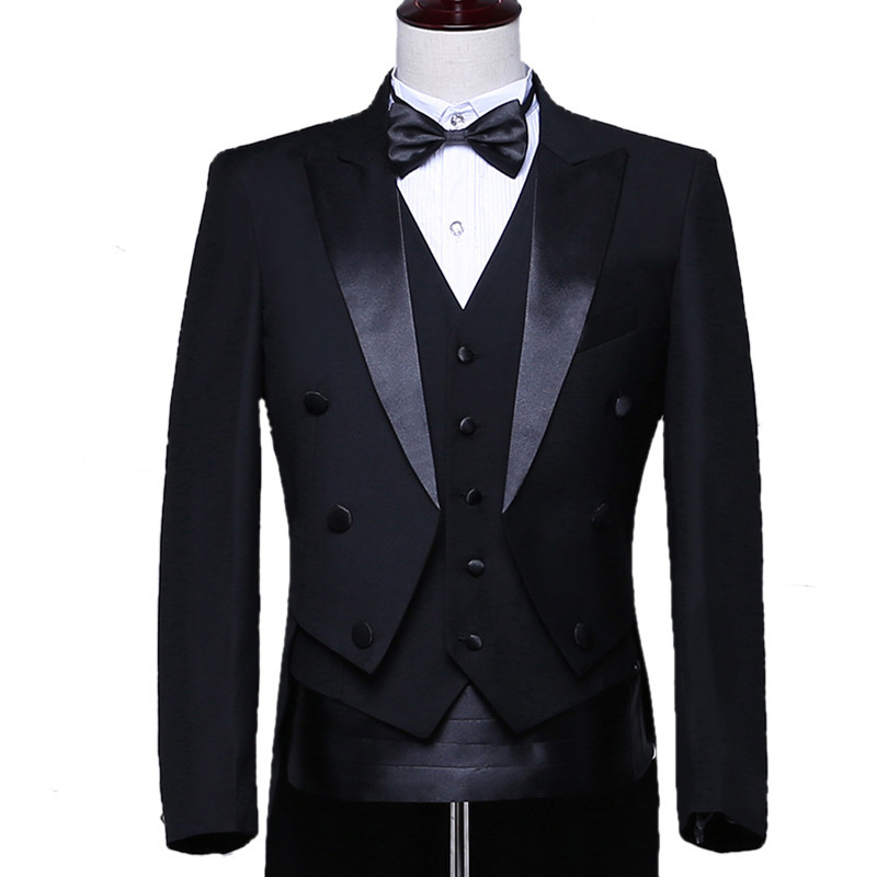 UUS 2019. aasta klassikaline meeste smokingu bleiserite ülikonnakomplekt, soliidne litriga frakk smoking pulmakostüümi kostüümipidu