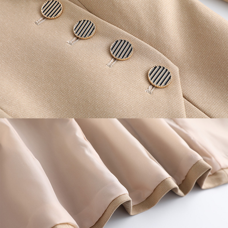 Kiváló minőségű női aszimmetrikus formális nadrágkosztüm 5XL divatos bézs khaki blézer 2 részes szett OL női téli kabát nadrággal