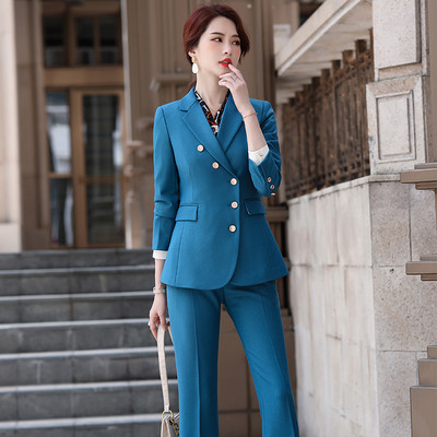 Női Kiváló minőségű formális nadrágkosztüm legnagyobb méretű 5XL 2 részes szett divat gomb dekoráció blézer dzseki női téli ruhák