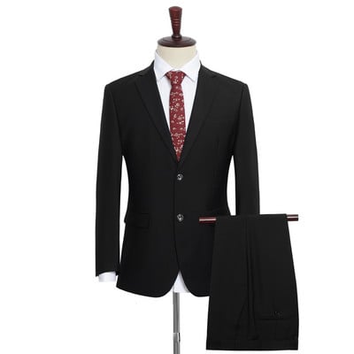 SHAN BAO molett L-9XL bő öltöny 2022 őszi klasszikus márka üzleti alkalmi fiatal férfi bankett esküvői öltöny sötétfekete kék