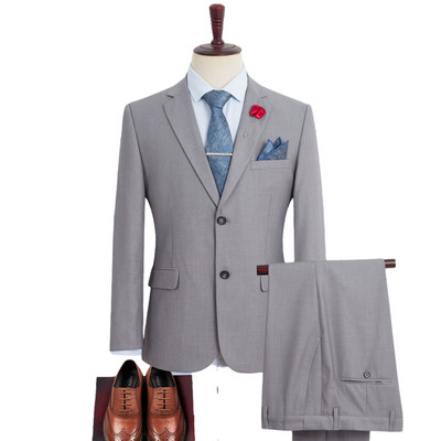 SHAN BAO molett L-9XL bő öltöny 2022 őszi klasszikus márka üzleti alkalmi fiatal férfi bankett esküvői öltöny sötétfekete kék