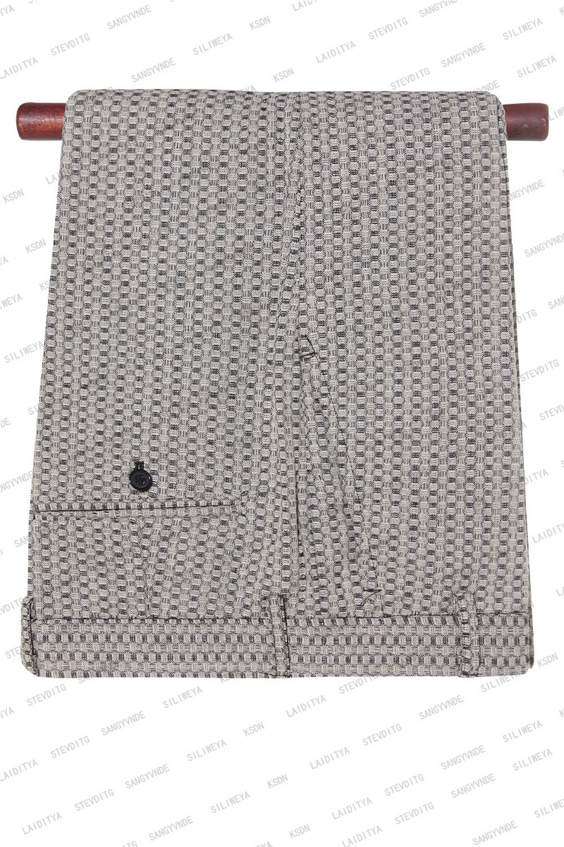 2023-as új férfi alkalmi butik üzleti Khaki fekete bársony hajtókás pöttyös öltönyök férfi blézer dzseki nadrág 2 db készlet Terno Masculino